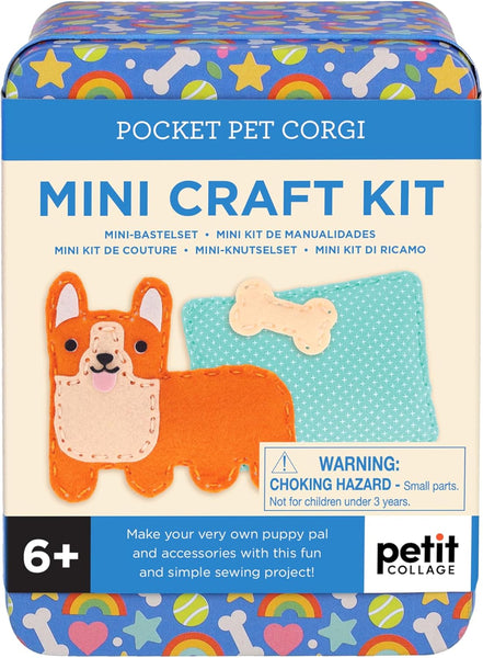 Petit Collage: Mini Craft Kit: Pocket Pet Corgi Dog