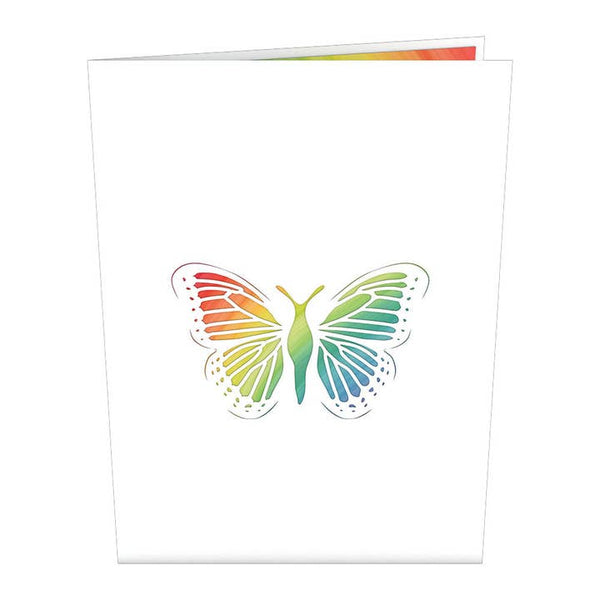 Pop Up Card - Rainbow Butterfly 5''x7''