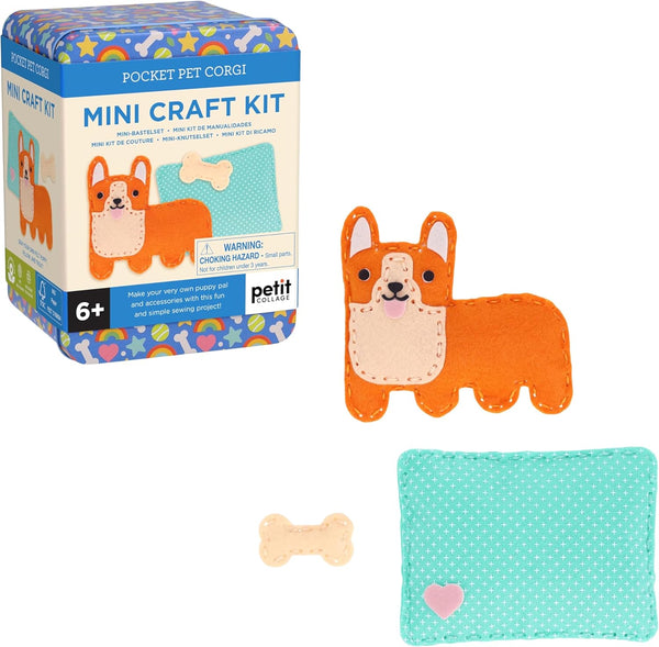 Petit Collage: Mini Craft Kit: Pocket Pet Corgi Dog