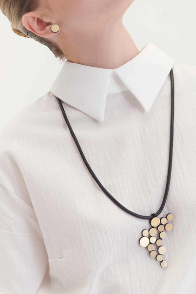Iskin Sisters - Abstraction Pendant Necklace - Gold