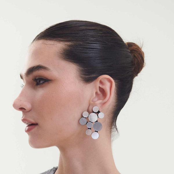 Iskin Sisters - Abstraction V Earrings - Silver