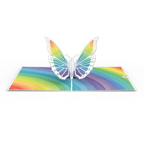 Pop Up Card - Rainbow Butterfly 5''x7''