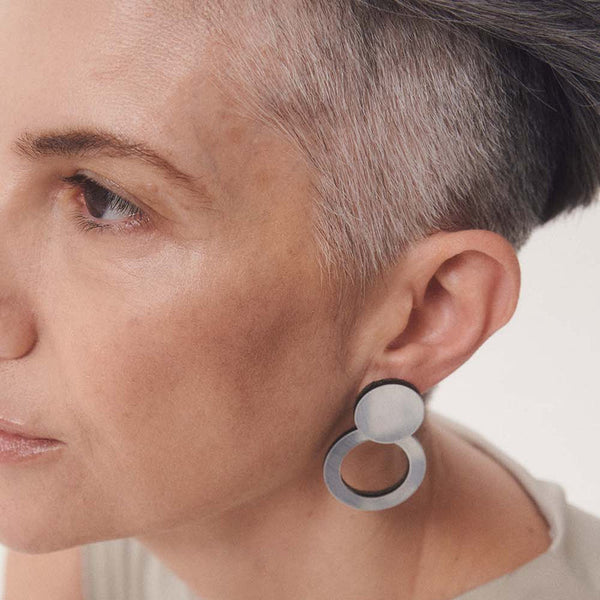 Iskin Sisters - Abstraction Earrings - Silver