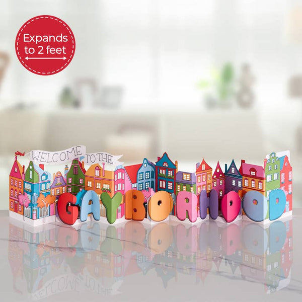 Welcome To the Gayborhood Long Card™ (Expands To 2 Feet)