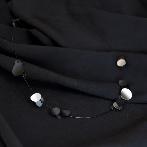 Pursuits: Florae Necklace - Black Silver