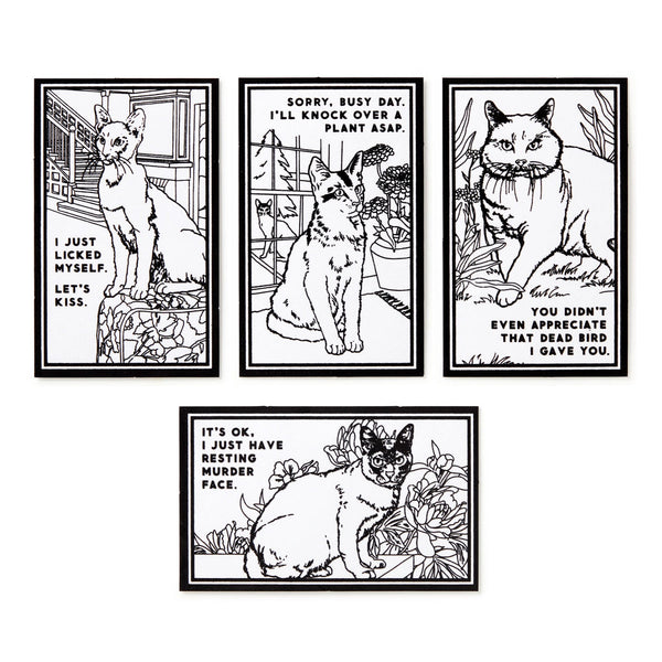Moody Cats Magic Velvet Coloring Set