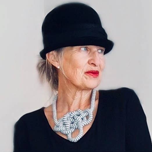 Brave: Nautical Vibe Necklace Graphic Black & White Rope