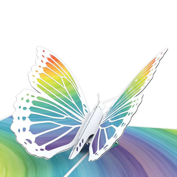 Pop Up Card - Rainbow Butterfly 5''x7''