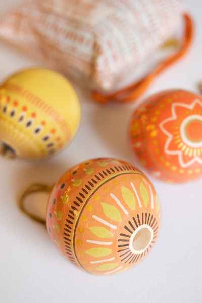 Yuletide Gold Bauble Bag - Set of Three