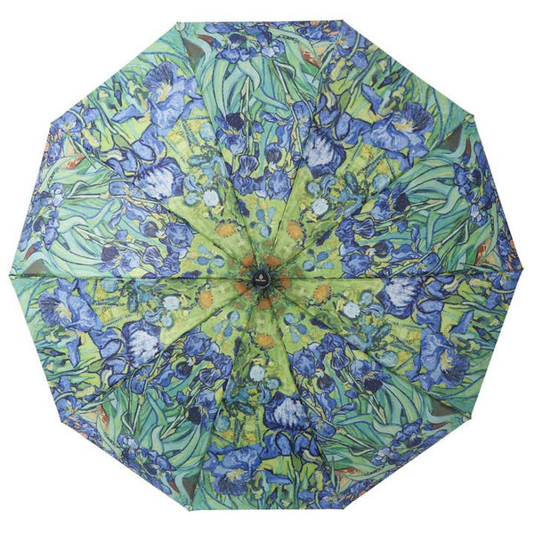 Van Gogh "Irises" Folding Travel Umbrella