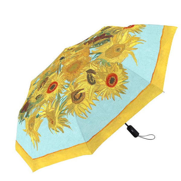 Van Gogh's Sunflowers Folding Travel Umbrella