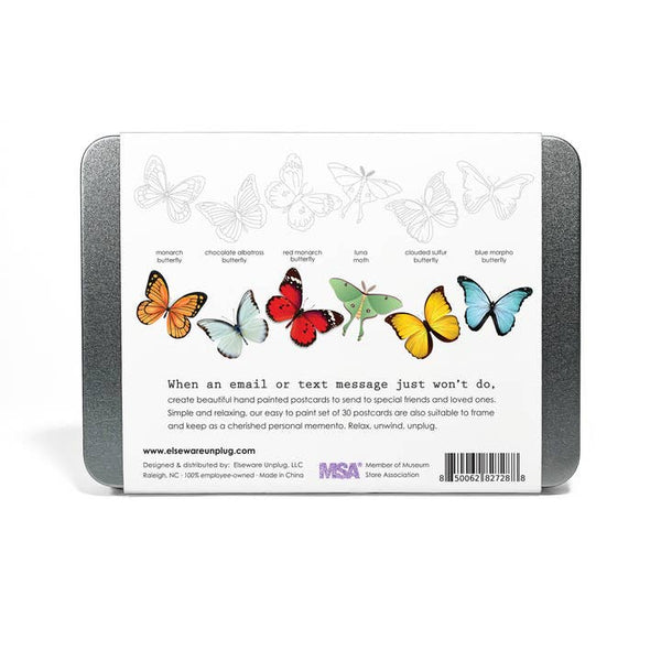 Elseware: Coloring Postcards w/ 6 Butterfly & Moth Designs (30cards)