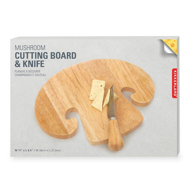 Mushroom Cutting Board & Knife