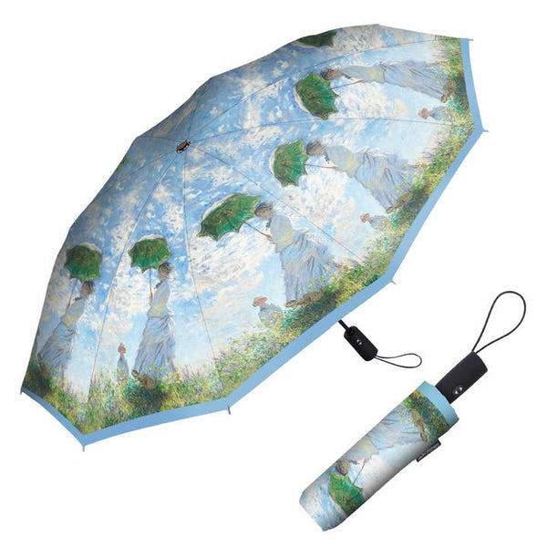 Monet "Woman w/ Parasol" Folding Travel Umbrella