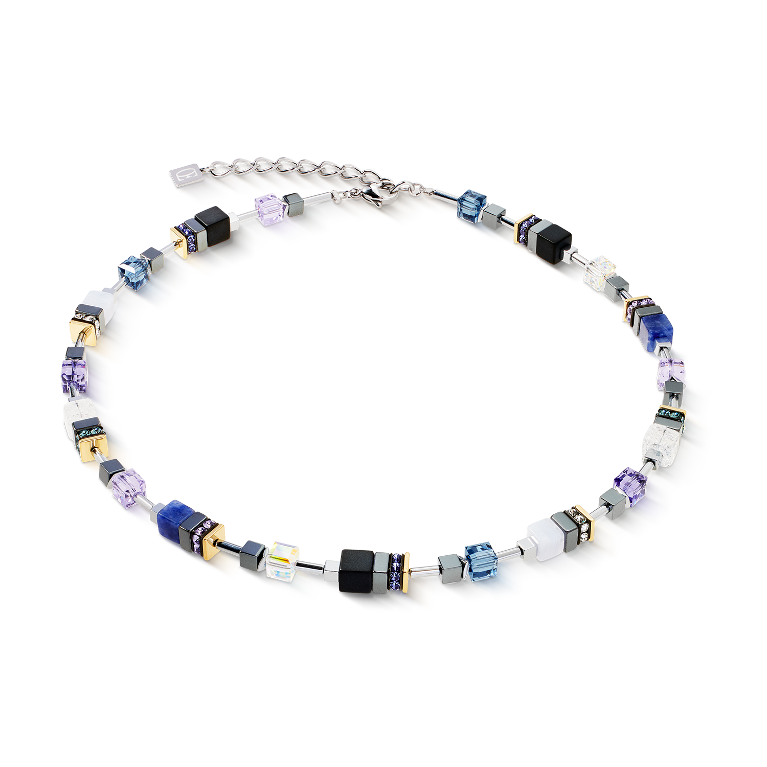 GeoCUBE® Precious Motion Necklace Blue Moon Bicolor