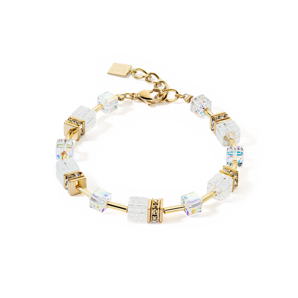 GeoCUBE® Iconic Nature Bracelet Gold White