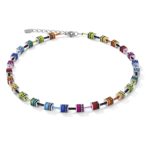 GeoCUBE® Necklace Classic Polaris & Rhinestone Multicolour