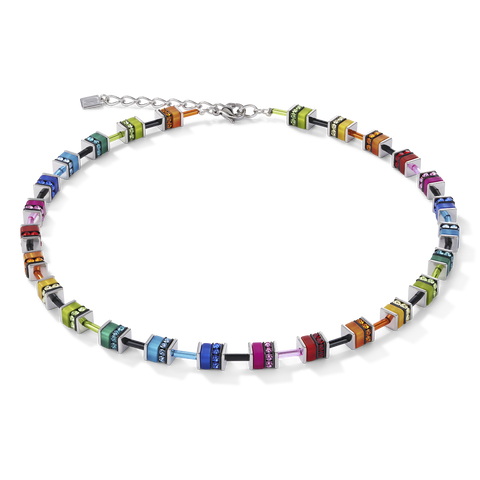 GeoCUBE® Necklace Classic Polaris & Rhinestone Multicolour