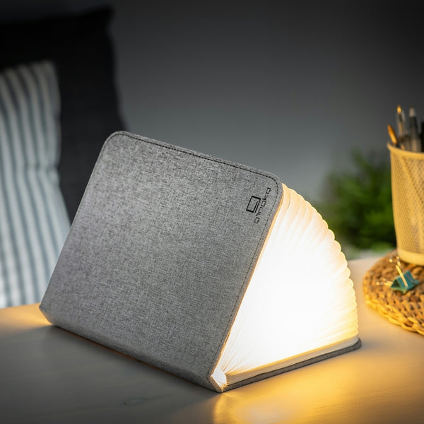 Linen Fabric Smart Book Light - Large - Urban Gray
