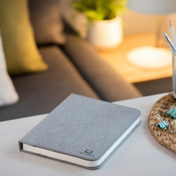 Linen Fabric Smart Book Light - Large - Urban Gray