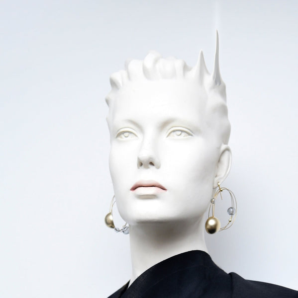 Circa Earrings - Silver/Aqua