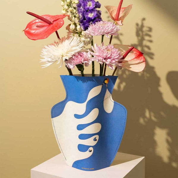 Joan Miró Paper Vase - Blue, Flower Vase & Card Set