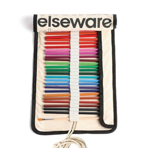 Elseware: Watercolor Pencils - 36 Colors with Eco-Friendly Canvas Wrap