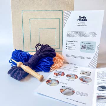 "Squared" - Punch Needle Kit - Royal