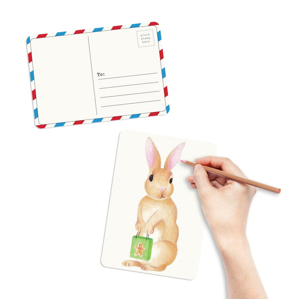 Elseware: Coloring Postcards w/ 6 Winter Animal Designs (30cards)