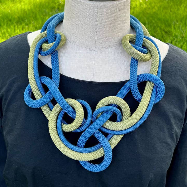 Joy: A Bold Avant-Garde Statement Rope Knotted Necklace
