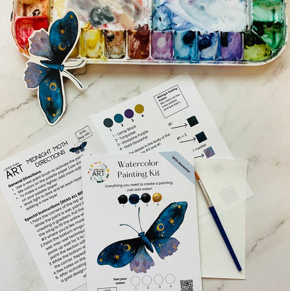 Watercolor Kit: Midnight Moth