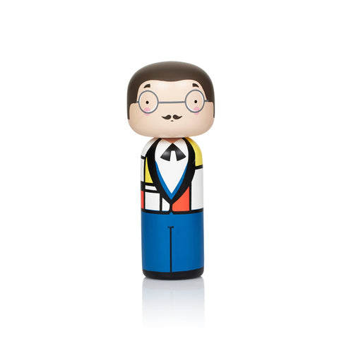 Piet Kokeshi Wooden Doll