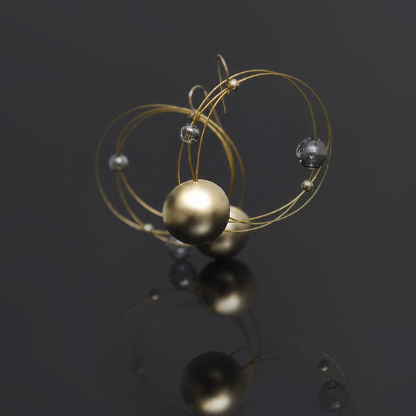 Circa Earrings - Gold/grey