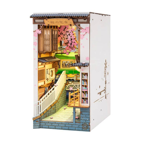 DIY Miniature House Book Nook Kit: Sakura Densya