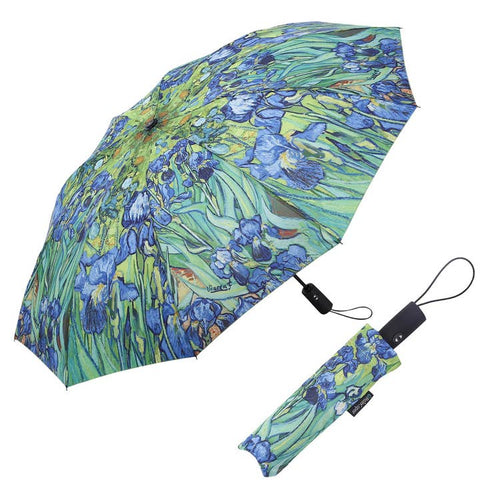 Van Gogh "Irises" Folding Travel Umbrella