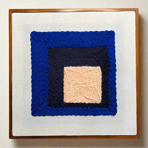 "Squared" - Punch Needle Kit - Royal