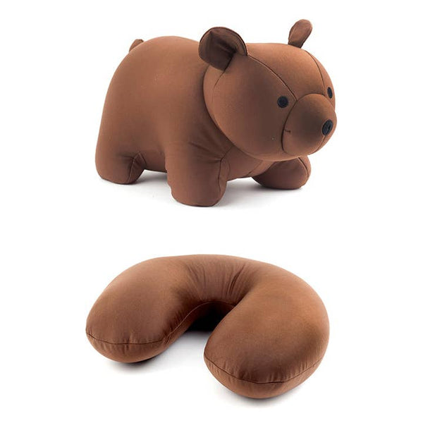 Zip and Flip Bear Head Rest - Brown