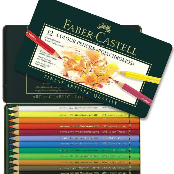 Polychromos Artists' Color Pencils, Tin of 12