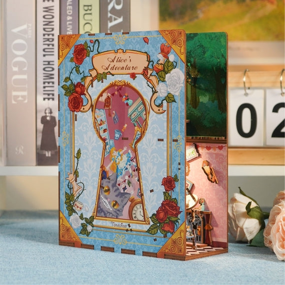 DIY Miniature House Book Nook Kit: Alice's Adventure