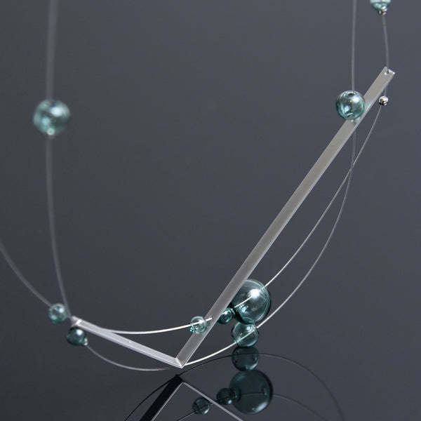 Tikkatock Necklace - Silver Aqua