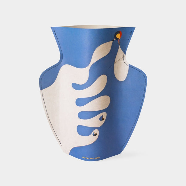 Joan Miró Paper Vase - Blue, Flower Vase & Card Set
