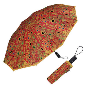 Klimt "Hope II" Red Folding Travel Umbrella