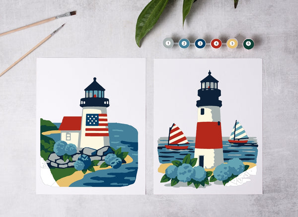 Paint-By-Numbers Kit - East Coast Lighthouses