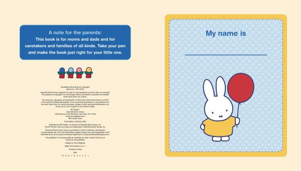 Miffy Baby Book: My First Three Years