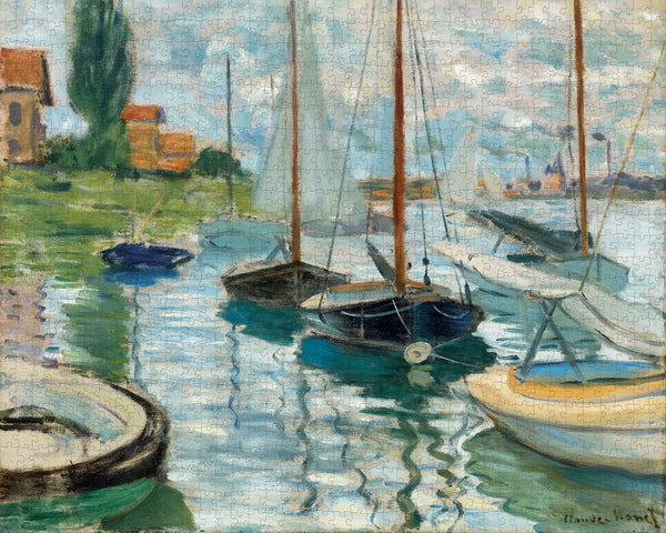 Claude Monet's Sailboats on the Seine 1000 Piece Puzzle