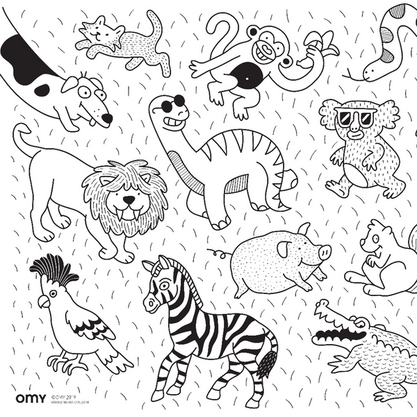Coloring Pocket Poster - Animals