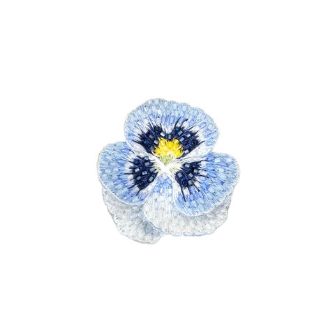Brooch: Blue Pansy