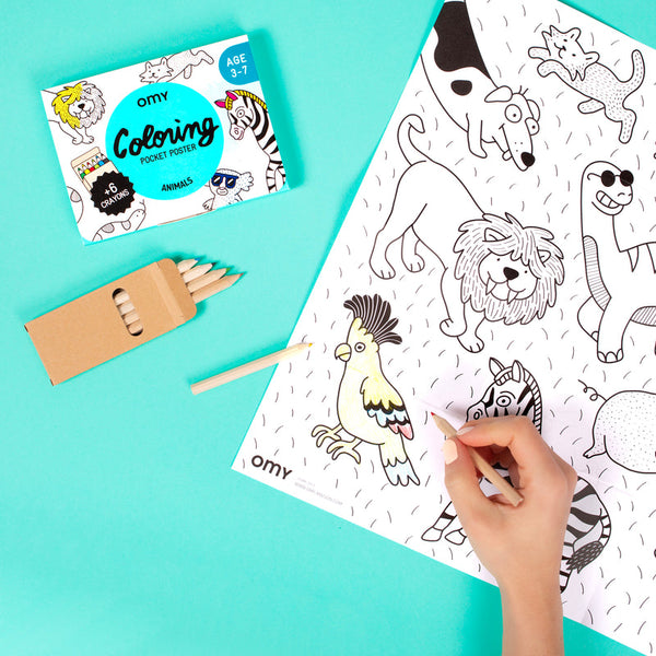 Coloring Pocket Poster - Animals