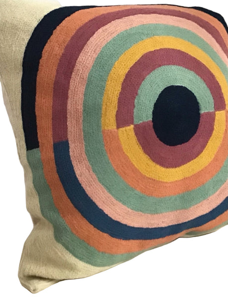 Pillow: Delaunay Inspired T Circles