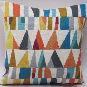 Delaunay Inspired Triangles Pillow